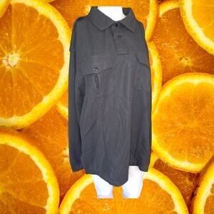 Mocean Black Button Up Shirt‎ with 2 Pockets Size XL